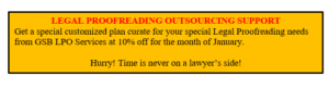 LEGAl PROOFREADING OUTSOURCING SUPPORT